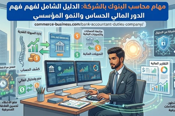 مهام محاسب البنوك بالشركة: الدليل الشامل لفهم الدور المالي الأكثر حساسية داخل المؤسسات