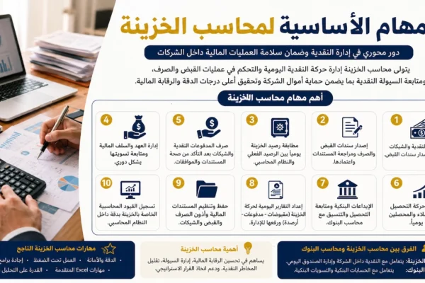 مهام محاسب الخزينة في الشركات بالتفصيل