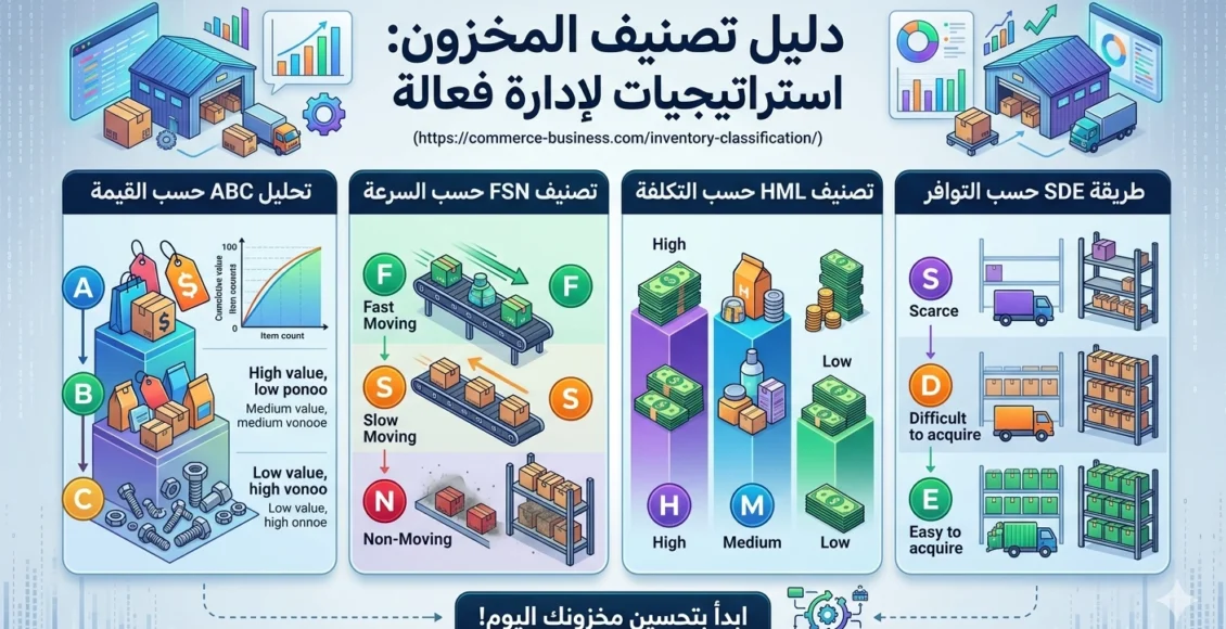 تصنيف المخزون دليل شامل لتحسين إدارة المخزون وزيادة كفاءة الأعمال