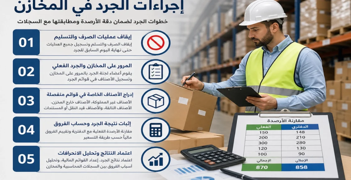 إجراءات الجرد في المخازن